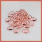 Czech Glass: Soft Ovals 11 x 16mm Pink,  about 100 beads