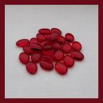 Czech Glass: Soft Ovals 11 x 16mm Red, about 100 beads