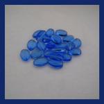 Czech Glass: Soft Ovals 11 x 16mm Sapphire, about 100 beads