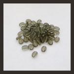 Czech Glass: Soft Ovals 6 x 8mm Black Diamond, about 100 beads