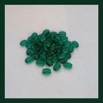 Czech Glass: Soft Ovals 6 x 8mm Emerald Green, about 100 beads