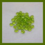 Czech Glass: Soft Ovals 6 x 8mm Lime Green,  about 100 beads