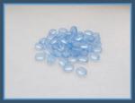 Czech Glass: Soft Ovals 6 x 8mm Light Sapphire, about 100 beads