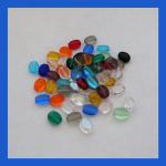Czech Glass: Soft Ovals 6 x 8mm Mixed Colors,  about 100 beads