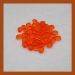 Czech Glass: Soft Ovals 6 x 8mm Orange, about 100 beads