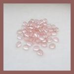 Czech Glass: Soft Ovals 6 x 8mm Pink, about 100 beads