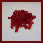 Czech Glass: Soft Ovals 6 x 8mm Ruby, about 100 beads