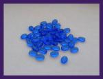Czech Glass: Soft Ovals 6 x 8mm Sapphire, about 100 beads