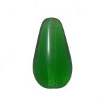Czech Glass: Teardrops 8 x 15mm Zircon Green, 100 beads
