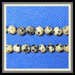 Rounds: Dalmatian Stone  6mm by the Strand 15 - 16 inches