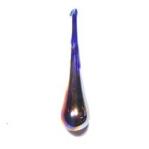 Raindrops: 3 inch Dark Blue Glass, with a hole for hanging