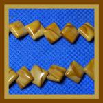 Diamond Lentils:  8mm Gold Leaf Agate Strands  15 - 16 inches