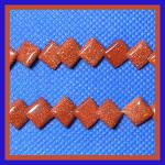 Diamond Lentils:  8mm Goldstone (Glass) 15 - 16 inches