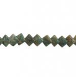 Diamond Lentils:  8mm Moss Agate Strands 15 - 16 inches