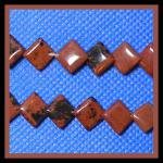 Diamond Lentils:  8mm Mahogany Obsidian Strands 15 - 16 inches