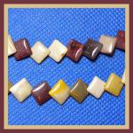 Diamond Lentils:  8mm Mookaite Strands 15 - 16 inch strands
