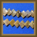 Diamond Lentils: 8mm Silver Leaf Strands 15 - 16 inches