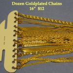 Chain: Gold Plated Chains Mix, a Dozen 18  Inchers