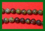 Rounds: Dragonblood Jasper 8mm by the Strand 15 - 16 inches