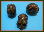 Stone Figurine Skulls: Dragonblood Jasper, 3 for $27