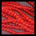 Rounds: Glass 6mm Red Strands 15 - 16 inches, 5 for $2.50