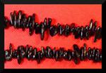 Dogtooth:  Black Tourmaline 15 - 16 inch strands