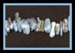 Dogtooth:  Larimar 15 - 16 inch strands