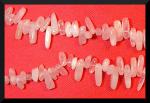 Dogtooth:  Rosequartz 15 - 16 inch strands