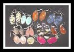 Stone Earrings Silver Plated, $4 each pair, 10 for $35