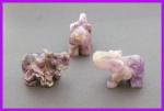 Stone Figurine Elephant: Amethyst, 3 for $27