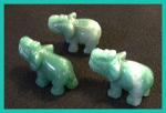 Stone Figurine Elephant: Aventurine, 3 for $27