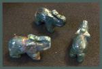 Stone Figurine Elephant: Bloodstone, 3 for $27