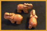 Stone Figurine Elephant: Goldstone, 3 for $27