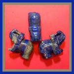 Stone Figurine Elephant: Lapis, 3 for $27
