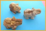 Stone Figurine Elephant: Picture Jasper, 3 for $27