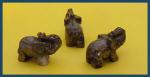 Stone Figurine Elephant: Pyrite, 3 for $27