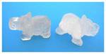 Stone Figurine Elephant: Quartz Crystal, 3 for $27