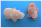 Stone Figurine Elephant: Rosequartz, 3 for $27