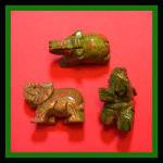 Stone Figurine Elephant: Unakite 3 for $27