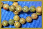 Rounds: Epidote  10mm by the Strand  15 - 16 inches