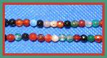 Rounds: Faceted 4mm Lightcolored Multicolored Agate Strands 15 - 16 inches