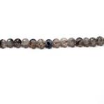 Rounds: Faceted 4mm Snakeskin Agate Strands 15 - 16 inches