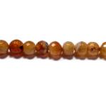 Rounds: Faceted 8mm Brown Agate 15 - 16 inches