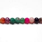 Rounds: Faceted 8mm Multicolored Agate Strands 15 - 16 inches