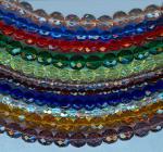 Czech Glass: Faceted Firepolished Glass, 10 Strands, 15 - 16 inches