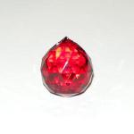 Faceted Glass Prism Ball 20mm Red