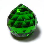 Faceted Glass Prism Ball 40mm Green, 3 for $7.50