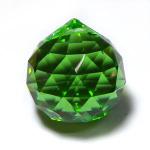 Faceted Glass Prism Ball 40mm Green, 3 for $7.50