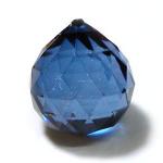 Faceted Glass Prism Ball 40mm Soldier Blue