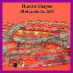 Fluorite Mixed Shape Strands, $3 each, One Miscellaneous Strand